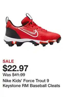 Dick's Sporting Goods Nike Kids' Force Trout 9 Keystone RM Baseball Cleats offer