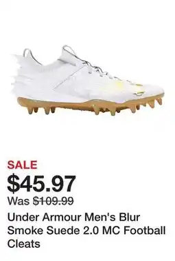 Dick's Sporting Goods Under Armour Men's Blur Smoke Suede 2.0 MC Football Cleats offer