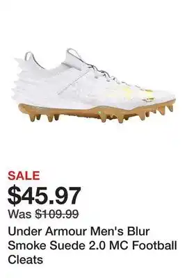 Dick's Sporting Goods Under Armour Men's Blur Smoke Suede 2.0 MC Football Cleats offer