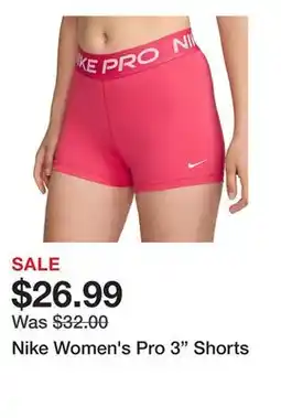 Dick's Sporting Goods Nike Women's Pro 3 Shorts offer