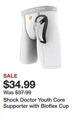 Dick's Sporting Goods Shock Doctor Youth Core Supporter with Bioflex Cup offer