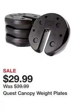 Dick's Sporting Goods Quest Canopy Weight Plates offer