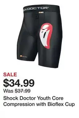 Dick's Sporting Goods Shock Doctor Youth Core Compression with Bioflex Cup offer