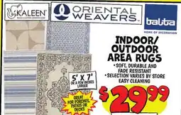 Ollie's INDOOR/OUTDOORS AREA RUGS offer