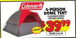 Ollie's Coleman 4-PERSON DOME TENT offer