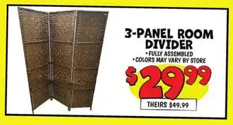 Ollie's 3-PANEL ROOM DIVIDER offer