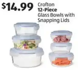 Aldi Crofton 12-Piece Glass Bowls with Snapping Lids offer