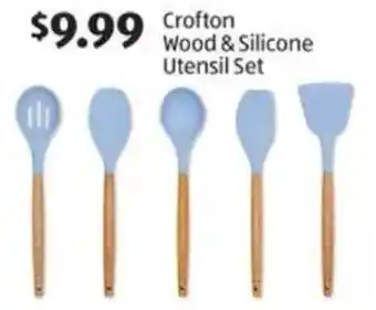 Aldi Crofton Wood & Silicone Utensil Set offer