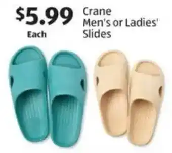 Aldi Crane Men's or Ladies' Slides offer