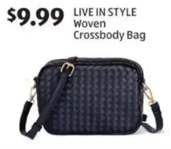 Aldi LIVE IN STYLE Woven Crossbody Bag offer