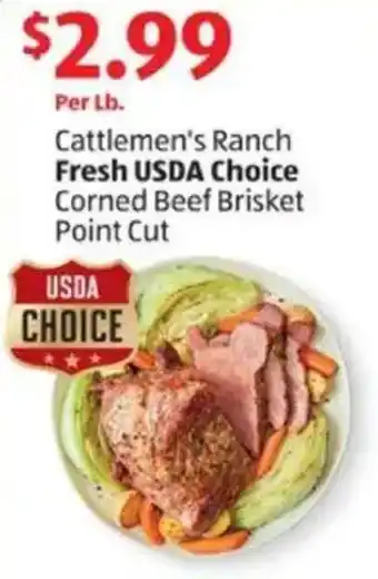 Aldi Cattlemen's Ranch Fresh USDA Choice Corned Beef Brisket Point Cut offer