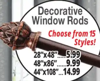 Ocean State Job Lot Decorative Window Rods offer