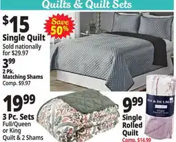 Ocean State Job Lot Quits & Quilts Sets offer