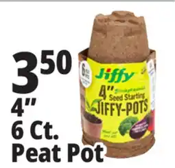 Ocean State Job Lot 4 Round Biodegradable Seed Starting Jiffy-Pots 6-pots offer