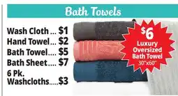 Ocean State Job Lot Bath Towels offer