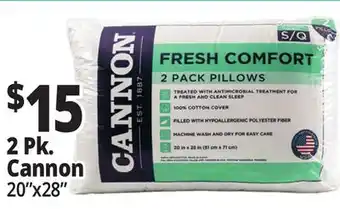 Ocean State Job Lot Cannon Fresh Comfort Bed Pillows 2 Pack offer