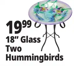 Ocean State Job Lot Hummingbird Glass Bird Bath with Metal Stand 18 offer