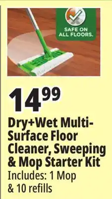 Ocean State Job Lot Swiffer Sweeper 2-in-1 Dry & Wet Multi-Surface Floor Cleaner Starter Kit 11-piece offer