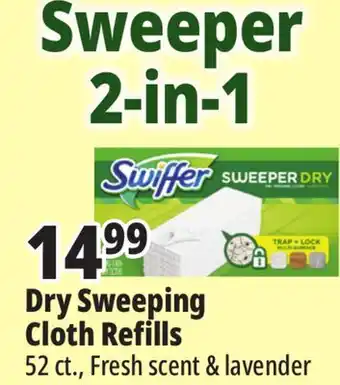 Ocean State Job Lot Swiffer Sweeper Dry Sweeping Cloth Refills Febreze Lavender 52-count offer