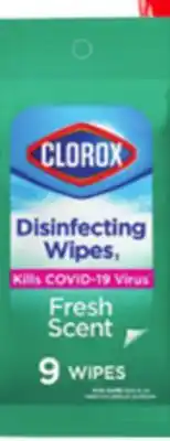 Ocean State Job Lot Clorox Crisp Lemon Disinfecting Wipes 9 Count offer