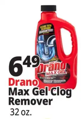 Ocean State Job Lot Drano Pro Strength Max Gel Clog Remover 32 oz offer