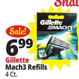 Ocean State Job Lot Gillette Mach3 Razor Blade Refills 4 Count offer