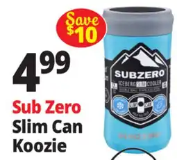 Ocean State Job Lot Sub Zero Slim Can Koozie offer