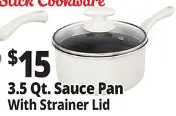 Ocean State Job Lot 3.5 Qt. Sauce Pan With Strainer Lid offer