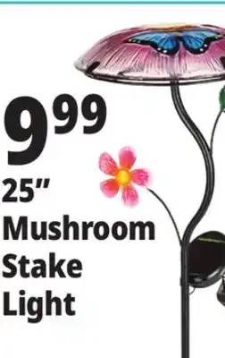 Ocean State Job Lot Outdoor Living Accents Solar Mushroom Stake Light 25 offer