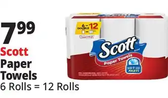 Ocean State Job Lot Scott Choose-A-Size Double Roll Paper Towels 6 Count offer