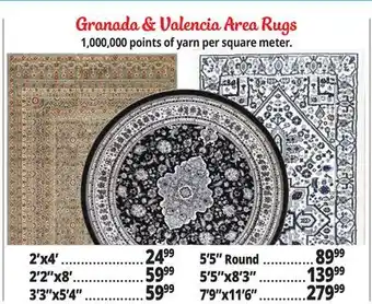 Ocean State Job Lot Granada & Valencia Area Rugs offer