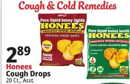 Ocean State Job Lot Honees Honey Lemon Menthol Eucalyptus Cough Drops 20 Count offer