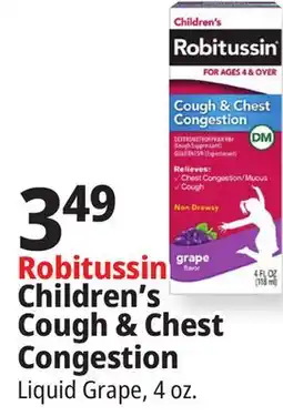 Ocean State Job Lot Robitussin Children's Cough & Chest Congestion offer