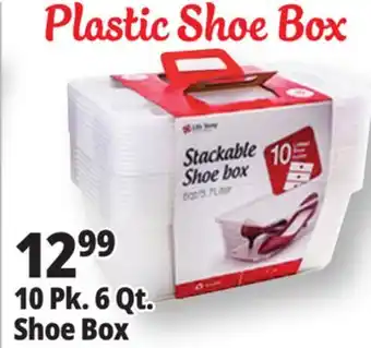 Ocean State Job Lot Clear Storage 6 Qt Shoe Boxes with Lids 10 Count offer