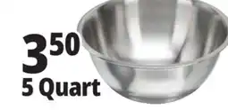 Ocean State Job Lot Stainless Steel Mixing Bowl 5 Qt offer