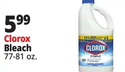 Ocean State Job Lot Clorox Disinfecting Bleach 81 oz offer