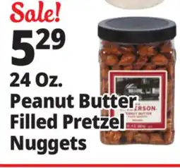 Ocean State Job Lot Herr's Peanut Butter Filled Pretzel Nuggets 24 oz offer