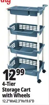 Ocean State Job Lot 4-Tier Storage Cart offer