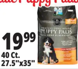 Ocean State Job Lot Huntington Pet Products Professional Grade 27.5 x 35 Puppy Pads with Odor Eliminators 40 Count offer