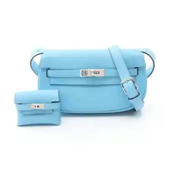 Walmart Pre-Owned Hermes HERMES Kelly Move Shoulder Bag Swift Leather Women's Blue offer