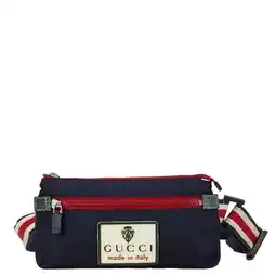 Walmart Pre-Owned Gucci Sherry Line Waist Bag Body 189663 Navy Red Green Nylon Rubber Women's... (Good) offer