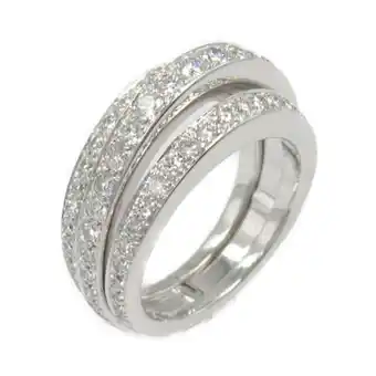 Walmart Pre-Owned Cartier Collector's Half Circle Pave Diamond Ring, K18WG (White Gold),... (Good) offer