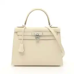 Walmart Pre-Owned Hermes Kelly 28 handbag, bag, Epsom leather, women's, ivory offer