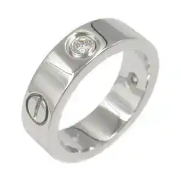 Walmart Pre-Owned Cartier Love Ring 3P Diamond K18WG (White Gold) Ladies Clear (Good) offer