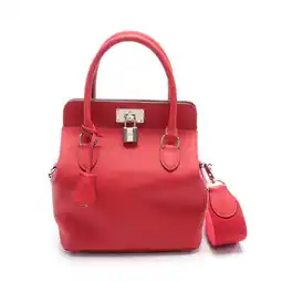 Walmart Pre-Owned Hermes HERMES Toolbox 20 Handbag Bag Swift Leather Women's Red (Good) offer