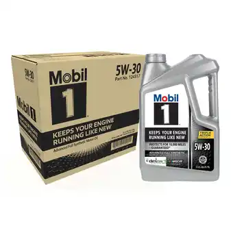 Walmart Mobil 1 Advanced Full Synthetic Motor Oil 5W-30, 5 Quart (Pack of 3) offer