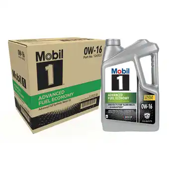 Walmart Mobil 1 Advanced Fuel Economy Full Synthetic Motor Oil 0W-16, 5 Quart (Pack of 3) offer