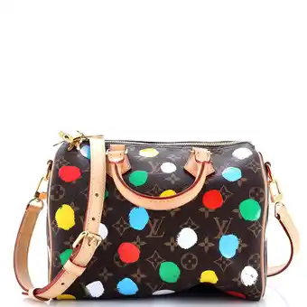 Walmart Pre-Owned Speedy Bandouliere Bag Yayoi Kusama Painted Dots Monogram Canvas 25 by Rebag offer