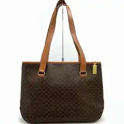 Walmart Pre-Owned CELINE Gold Macadam Tote Bag Brown Women's (Good) offer