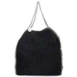 Walmart Pre-Owned STELLA McCARTNEY Falabella Chain Velour Black Tote Bag offer